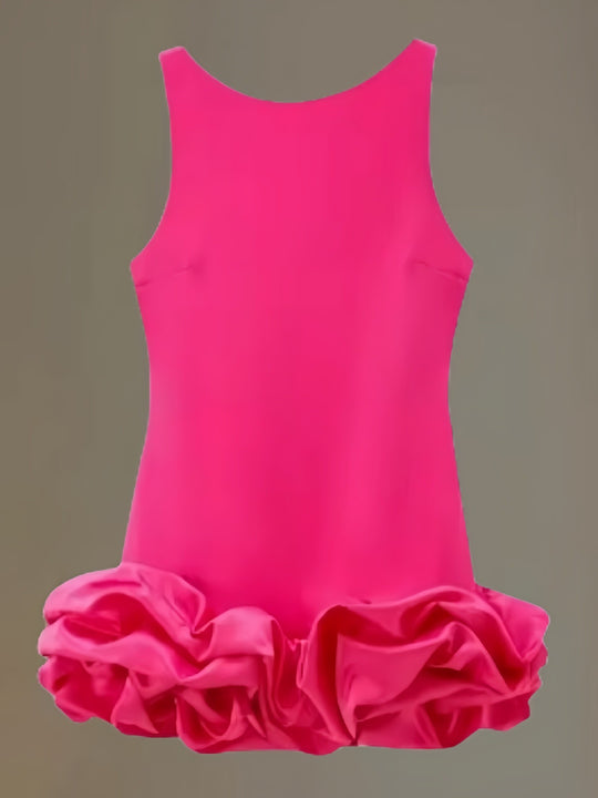 Damen Rüschen Kleid mit elegantem Schnitt und lässigem Stil Heidi-Mode