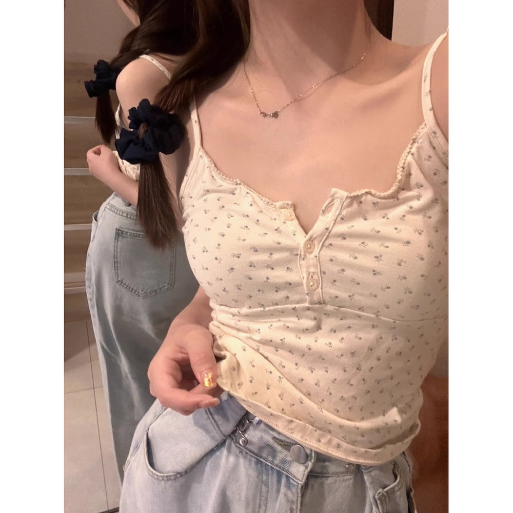 Femme Floral Print Crop Camisole Top Heidi-Mode