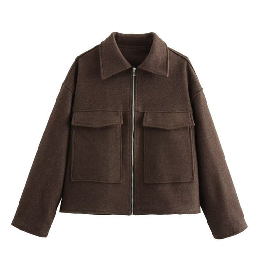 Damen stylische und funktionale Wolle-Jacke Heidi-Mode