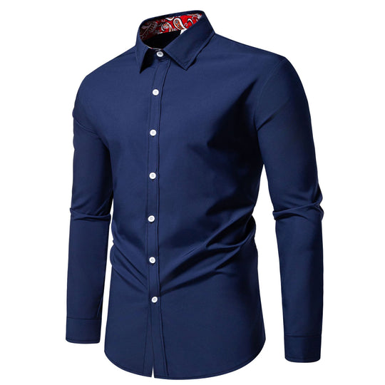 Herren Hemd mit modernem Musterdetail und stilvollem Kragen Heidi-Mode