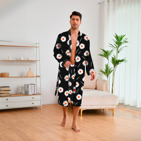 Herren Kimono mit modernem Muster und Gürtel – Heidi-Mode