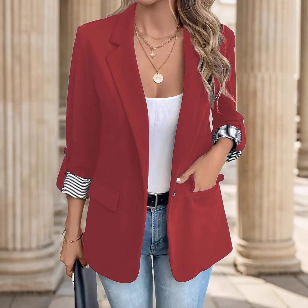 Damen Blazer mit Streifenmuster Heidi-Mode