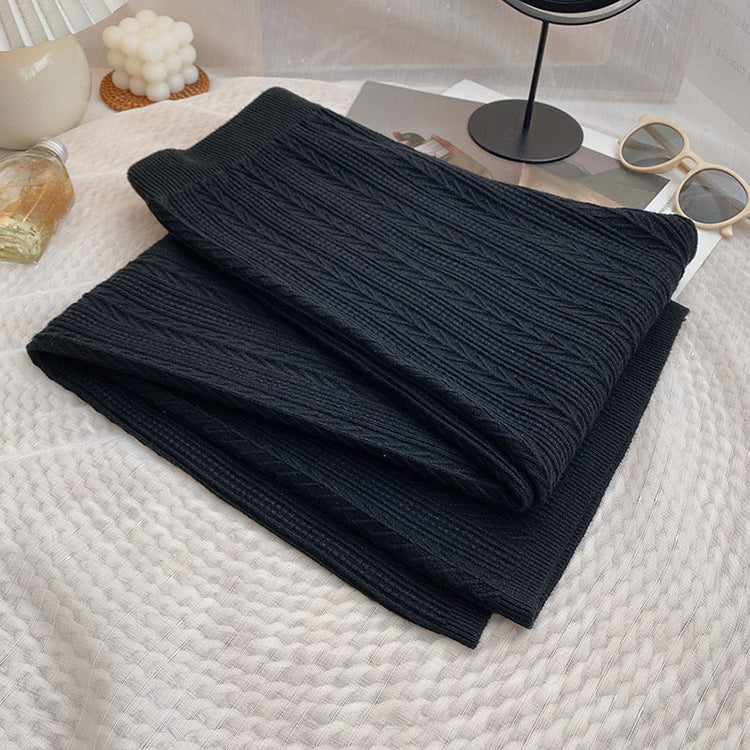 Damen Weiche Strickhose mit Zopfmuster Heidi-Mode