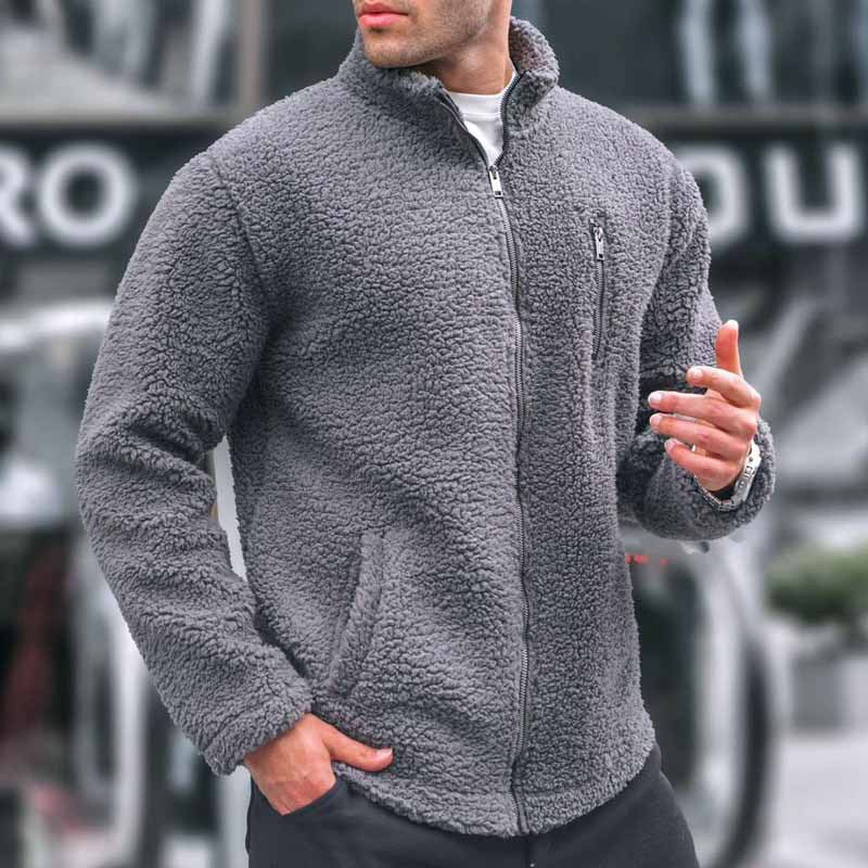 Herren kuschelige Fleecejacke mit praktischem Reißverschluss Heidi-Mode