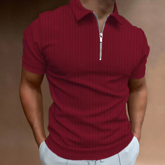 Herren Polohemd mit Reißverschluss Heidi-Mode