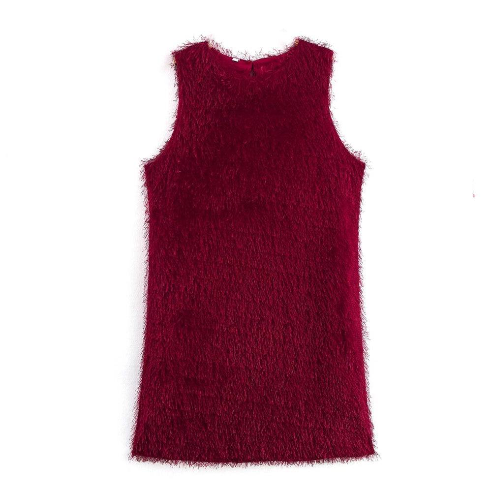 Heidi-Mode | Einfaches Kleid Ärmellos Kurzes Kleid