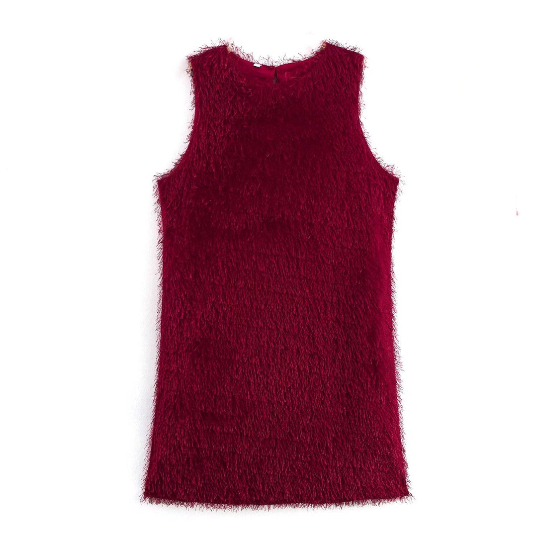 Heidi-Mode | Einfaches Kleid Ärmellos Kurzes Kleid