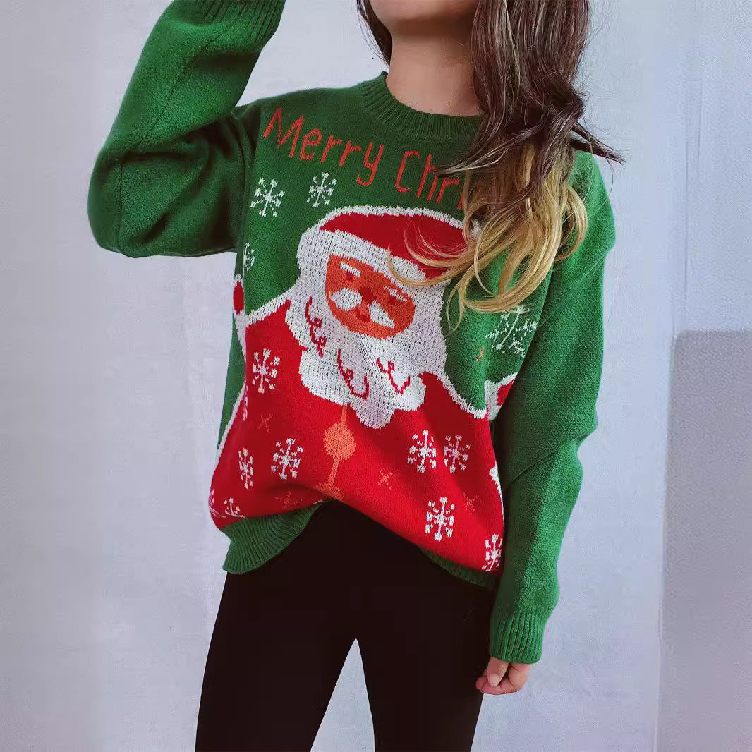 Damen Weihnachts-Pullover mit festlichem Design und hochwertigem Strick Heidi-Mode