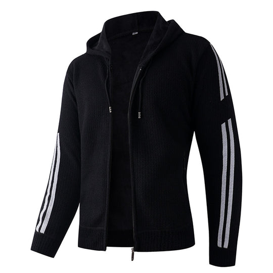 Herren Sportliche Kapuzenjacke mit weichem Innenfutter Heidi-Mode