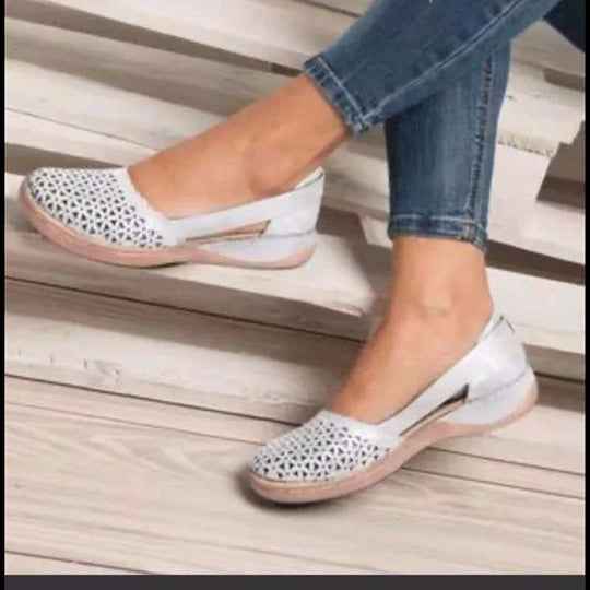 Damen Komfortable Slip-On Schuhe mit atmungsaktivem Obermaterial und rutschfester Sohle Heidi-Mode