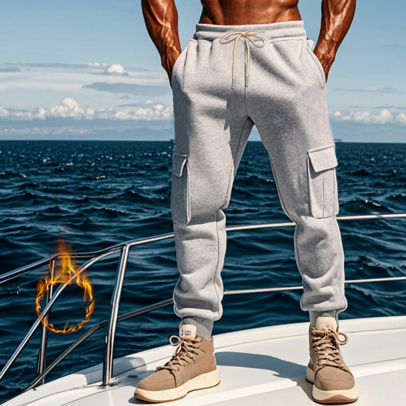 Herren Sportliche Cargo-Jogginghose mit elastischem Bund und praktischen Taschen Heidi-Mode