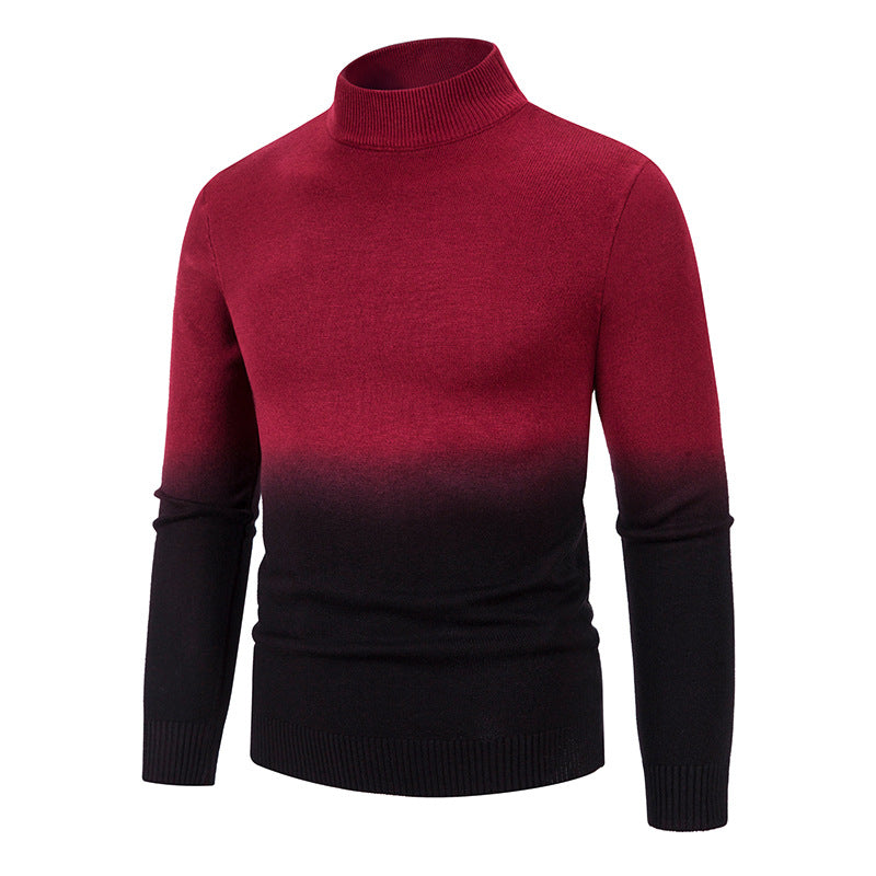 Herren rollkragen Pullover mit Farbverlauf Heidi-Mode