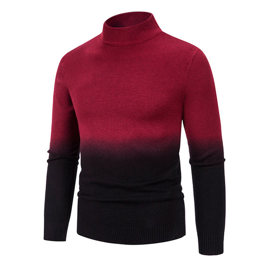 Herren rollkragen Pullover mit Farbverlauf Heidi-Mode