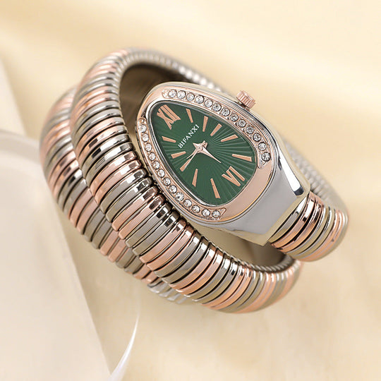 Heidi-Mode | Schlangenuhr mit Quarzbewegung und Persönlichem Armband