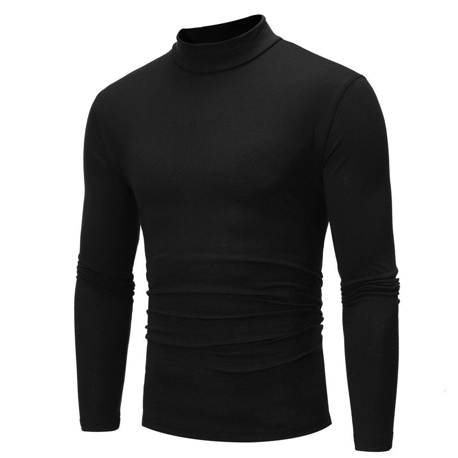 Herren Rollkragenpullover mit enger Passform und edel strukturiertem Material Heidi-Mode