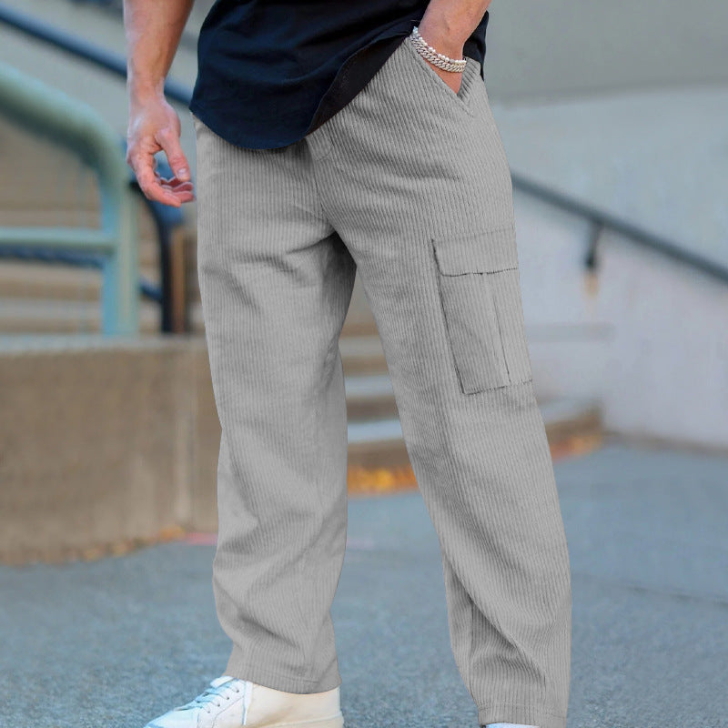 Herren Cargohose mit elastischem Bund und praktischen Taschen Heidi-Mode