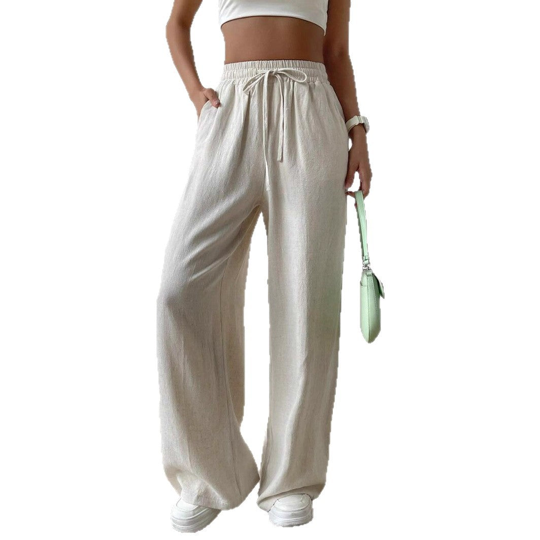 Damen entspannte Leinenhose Heidi-Mode