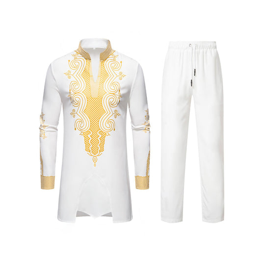 Herren traditionelles Outfit mit aufwendigem Muster Heidi-Mode