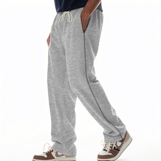 Herren bequeme Sweatpants mit kontrastierenden Nähten und praktischen Seitentaschen Heidi-Mode
