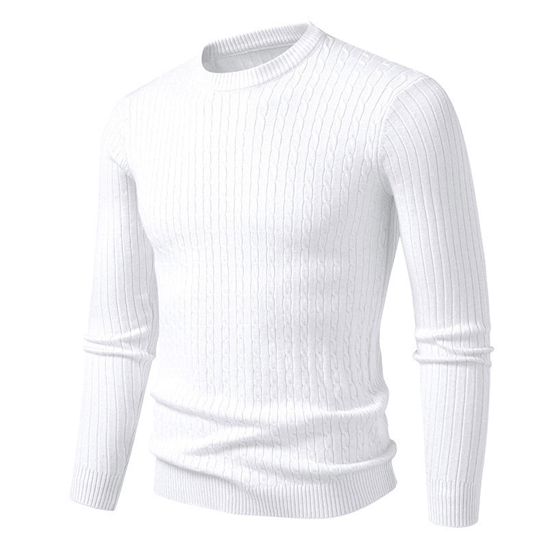 Herren modischer Strickpullover mit strukturiertem Zopfdesign Heidi-Mode