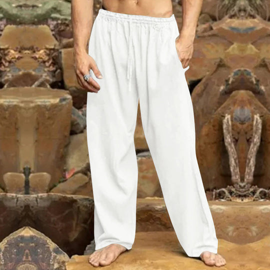 Herren entspannende Freizeithose mit elastischem Bund und praktischen Taschen Heidi-Mode