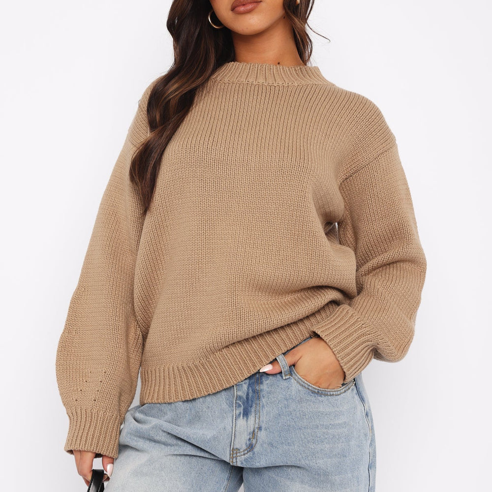 Damen Pullover mit lässigem Schnitt und zeitlosem Design Heidi-Mode