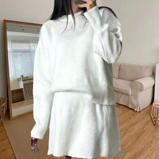 Damen Strickkleid mit voluminösen Ärmeln und lässigem Schnitt Heidi-Mode
