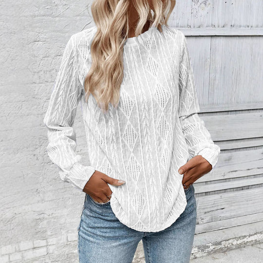 Damen Strickpullover mit strukturiertem Design Heidi-Mode
