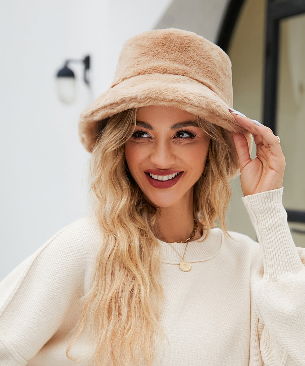 Damen Kuschelhut aus weichem Plüsch Heidi-Mode