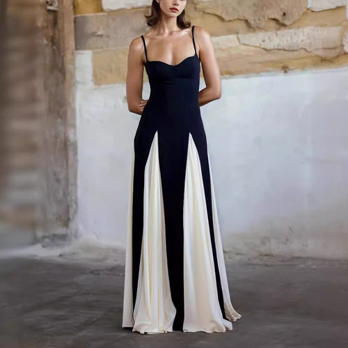 Damen Maxikleid mit doppellagigem Design und elegantem Schlitz Heidi-Mode