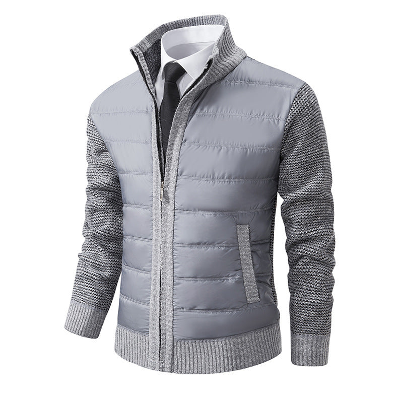 Herren Übergangsjacke mit hochabschließendem Kragen und atmungsaktiven Einsätzen Heidi-Mode