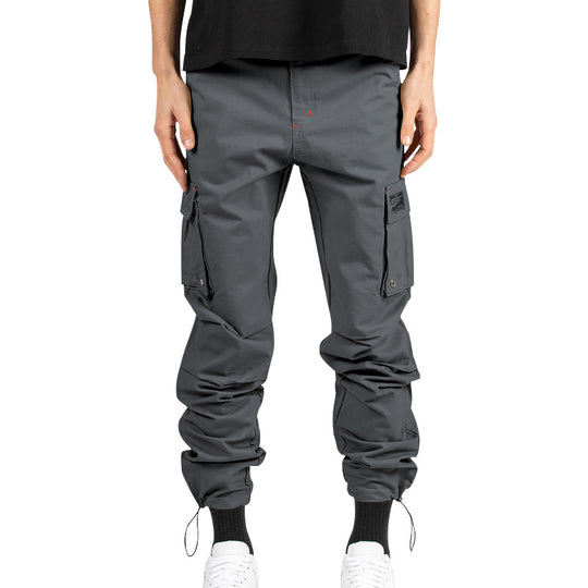 Herren Cargo-Hose mit multifunktionalen Taschen und verstellbarem Kordelzug Heidi-Mode