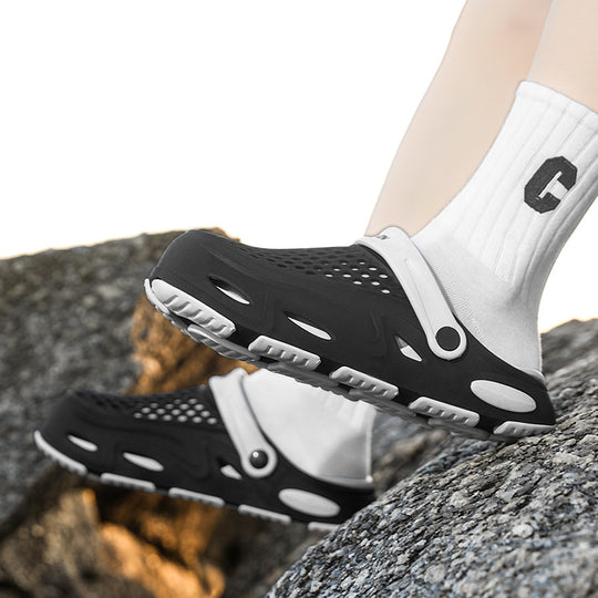 Herren Atmungsaktive Clogs mit verstellbarem Riemen Heidi-Mode