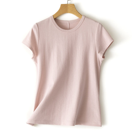 Femme Kurzarm Casual Baumwolloberteil Heidi-Mode