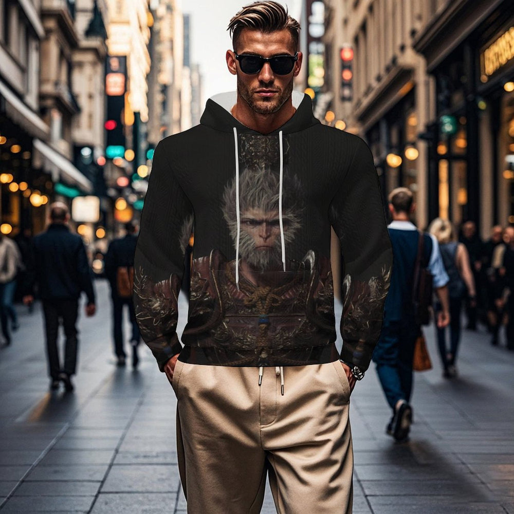 Herren Kapuzenpullover mit auffälligem Tiermotiv und praktischem Design Heidi-Mode