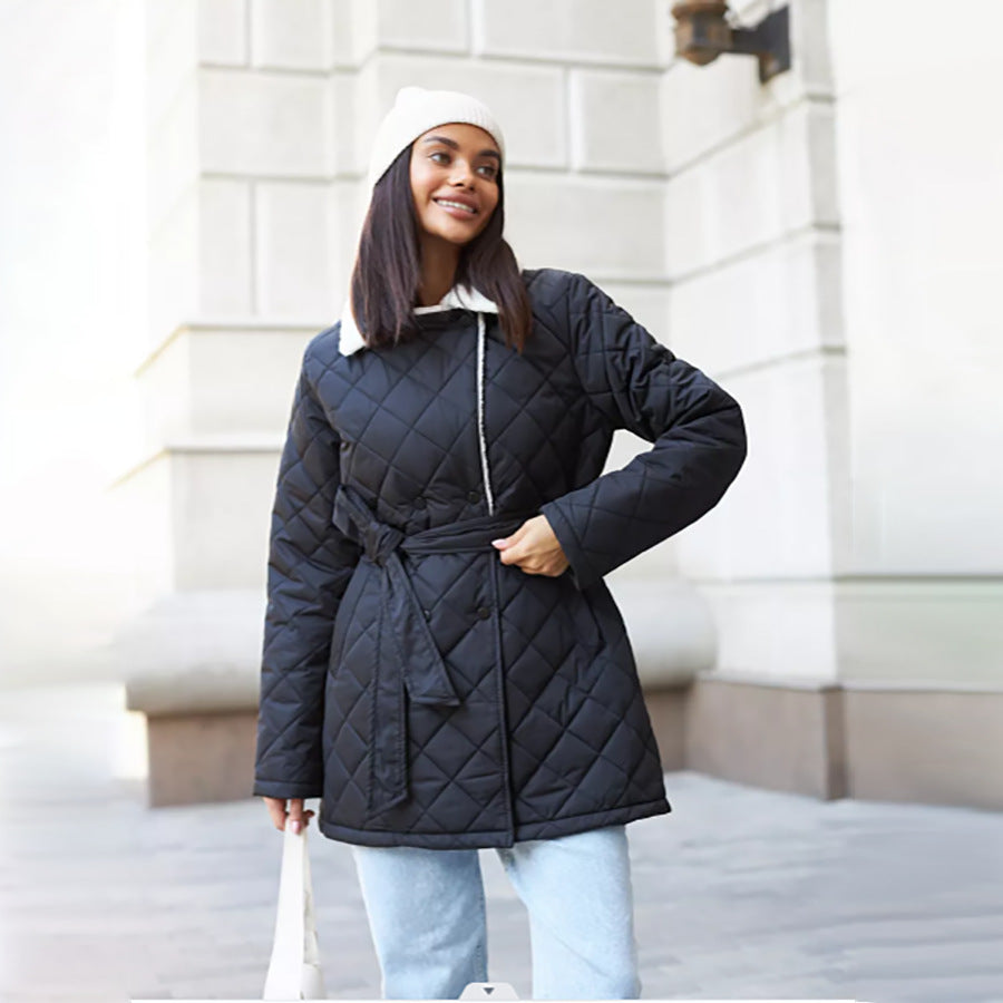Damen gesteppte Wolljacke Heidi-Mode