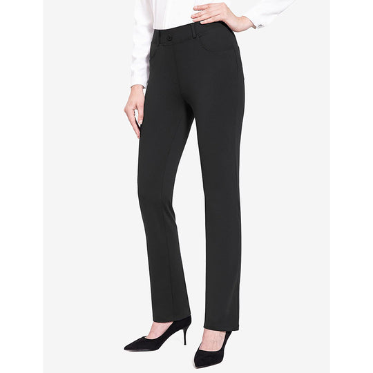 Damen Elegante figurbetonte Stretchhose mit hohen Taschen Heidi-Mode