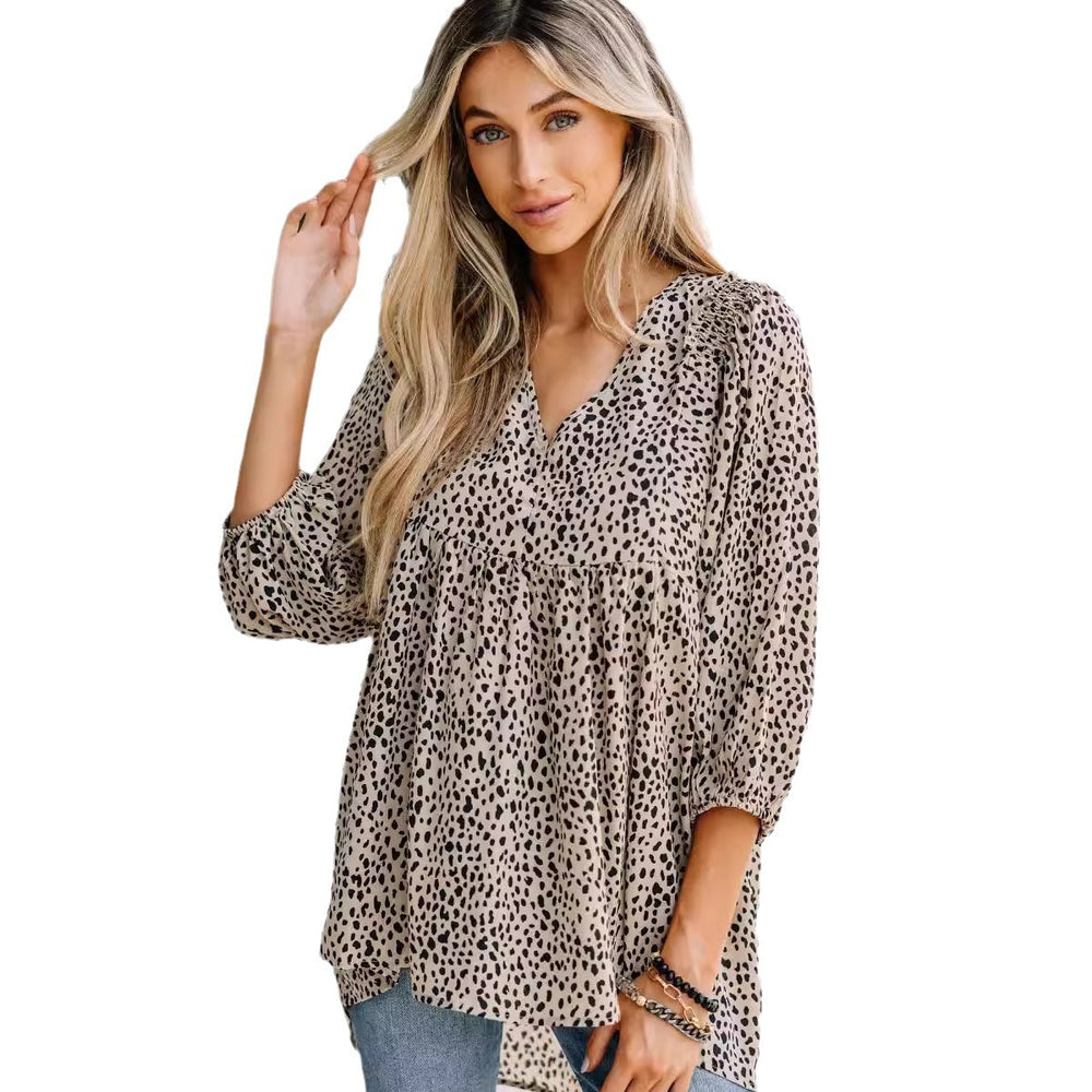 Damen Blusenshirt mit lässigem Schnitt und Volantdetails Heidi-Mode