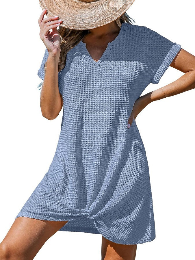 Heidi Mode | Blusenkleid mit V-Ausschnitt und Knick