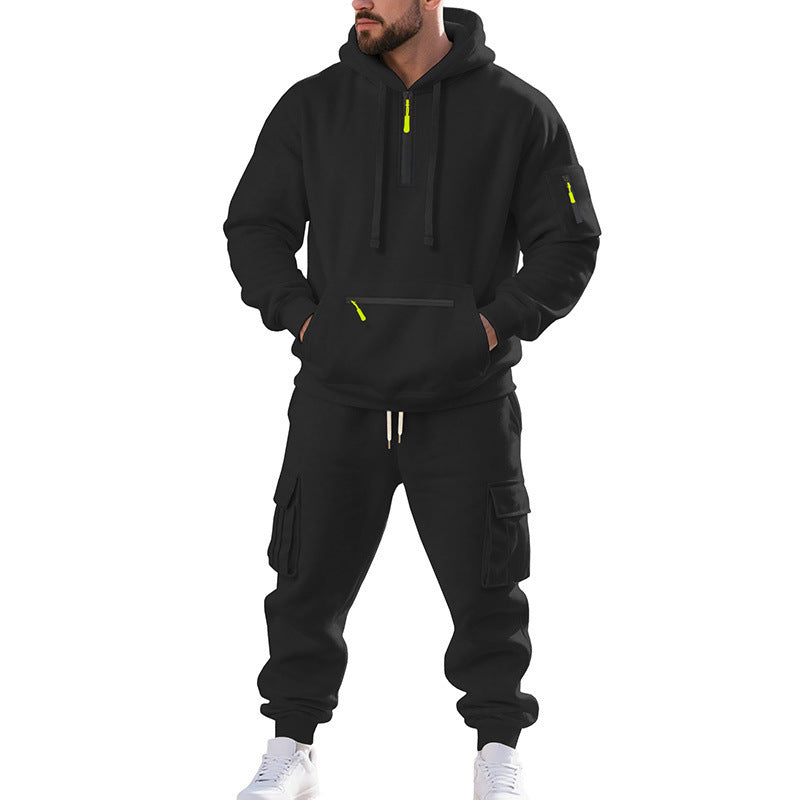 Herren Sportliches Hoodie-Set mit praktischen Taschen und modernem Design Heidi-Mode