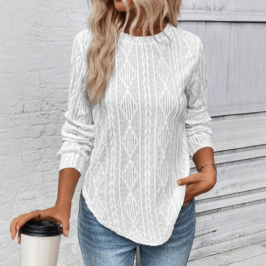 Damen Strickpullover mit strukturiertem Design Heidi-Mode