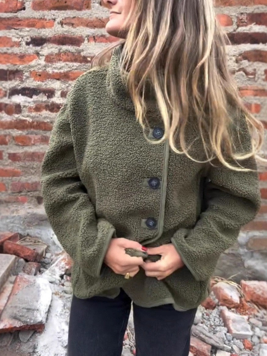 Damen lockere Fleecejacke Heidi-Mode