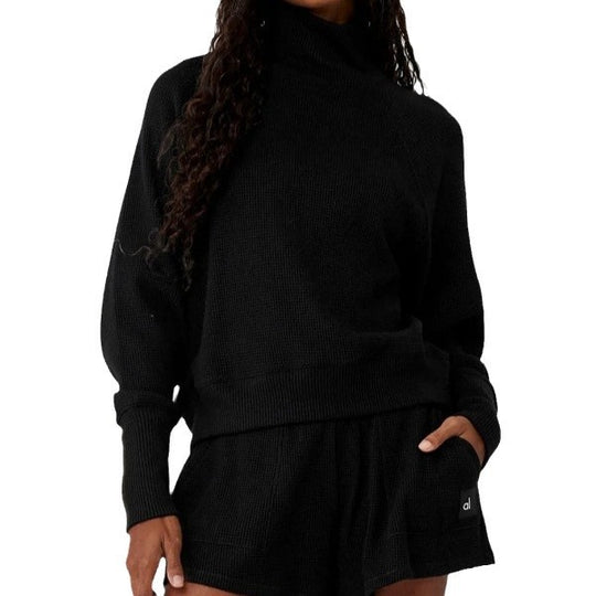 Damen Cozy Waffelstrick Sweater Set Heidi-Mode