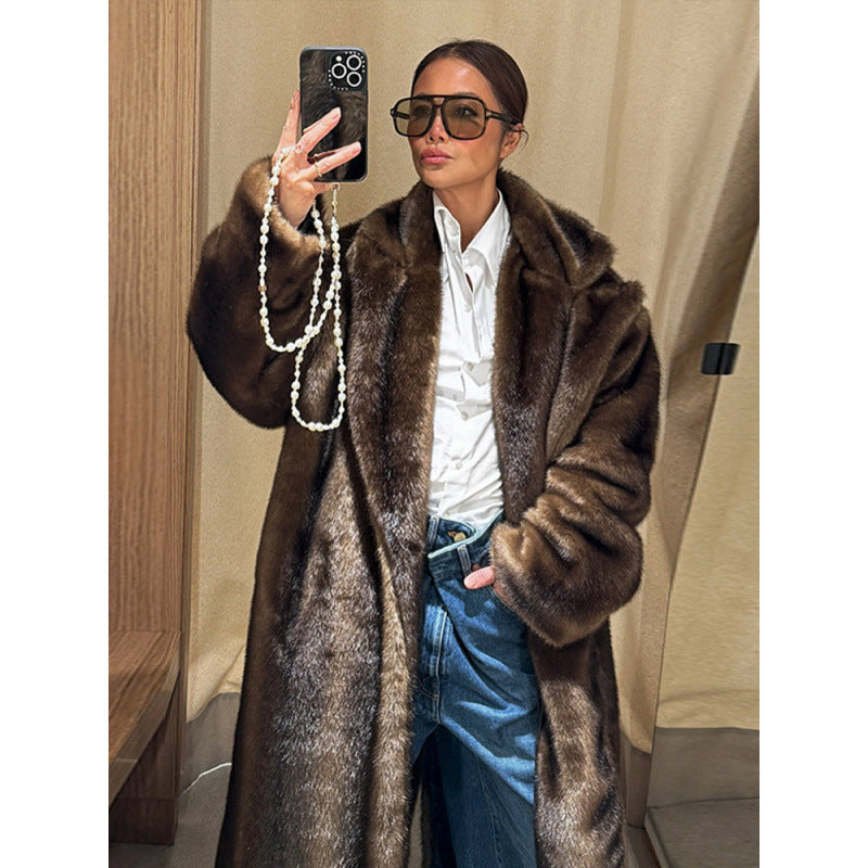 Damen Kunstpelzmantel im luxuriösen Oversized-Stil Heidi-Mode