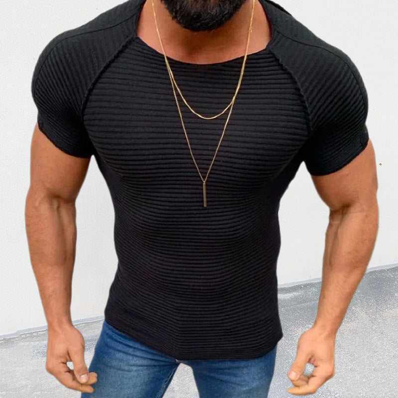 Herren figurbetontes Kurzarmshirt Heidi-Mode