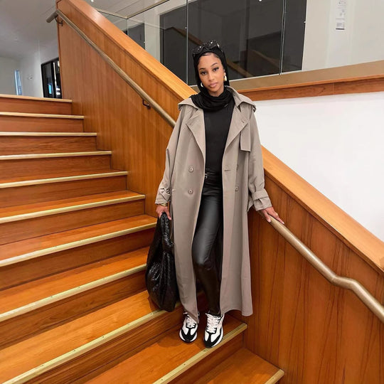Damen Modischer Oversized Trenchcoat Heidi-Mode