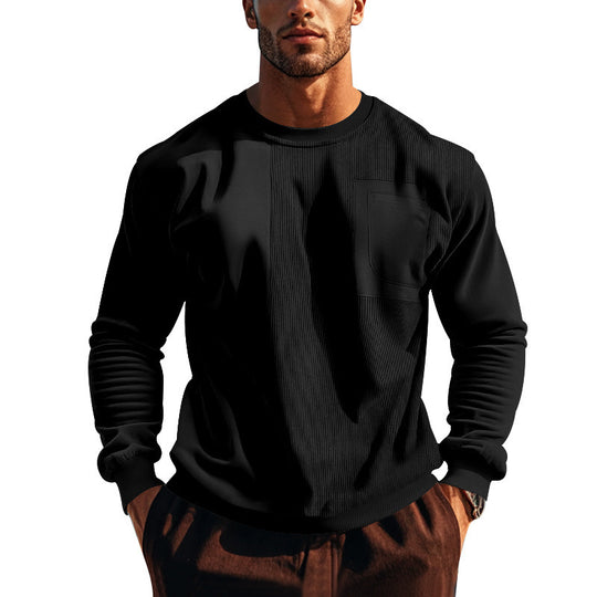 Herren Sweatshirt mit strukturierter Front Heidi-Mode