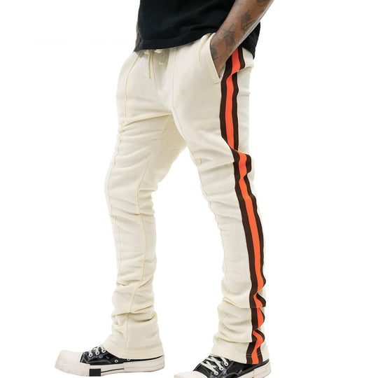 Herren sportliche Sweatpants mit seitlichen Kontraststreifen Heidi-Mode