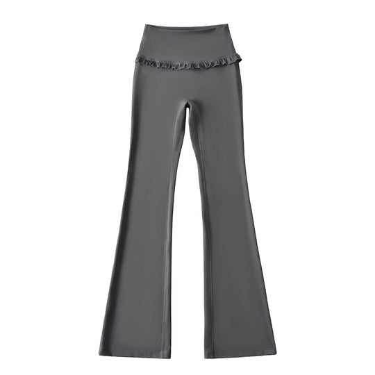 Damen Leggings mit Volantbund und figurformendem Schnitt Heidi-Mode