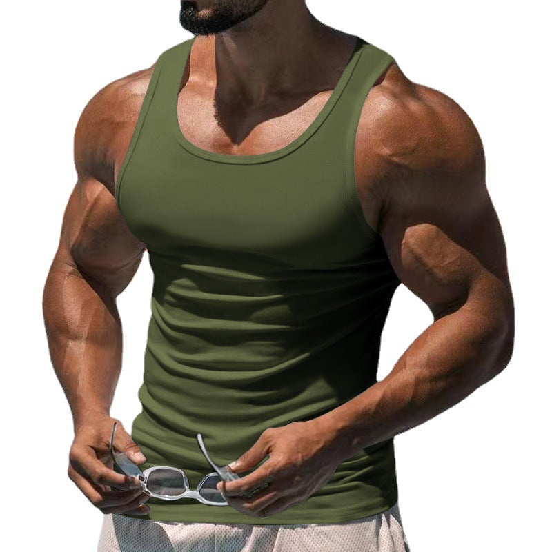 Herren atmungsaktives Sport-Tanktop mit körperbetontem Schnitt und feuchtigkeitsregulierendem Material Heidi-Mode